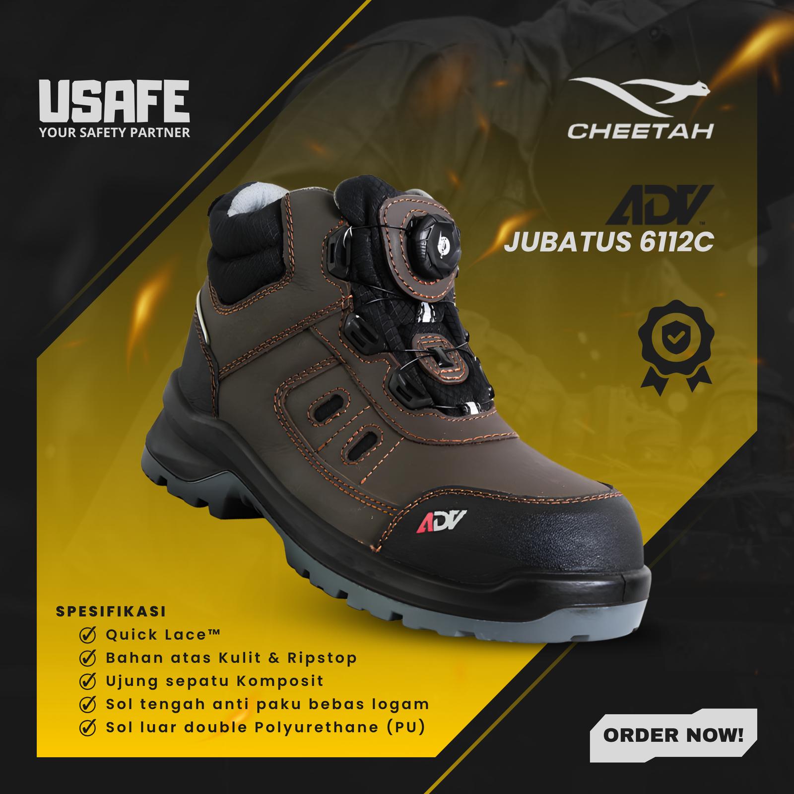 Sepatu Safety Cheetah Jubatus ADV 2.0 Rust Brown 6112C