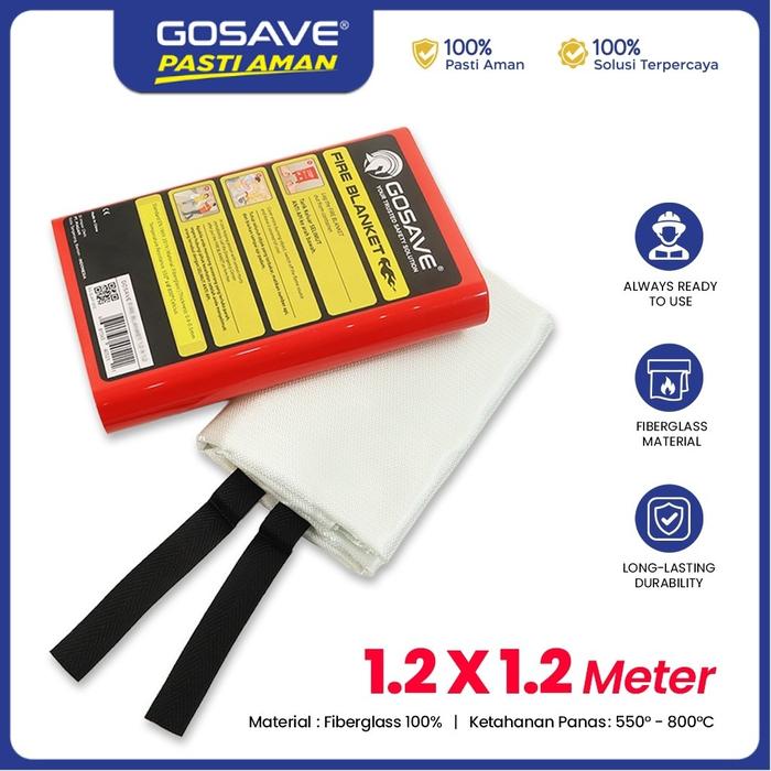GOSAVE Roll Fire Blanket Gulung Fiberglass Anti Api
