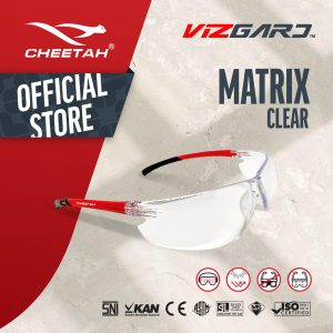 Kacamata Safety CHEETAH VIZGARD Matrix Clear