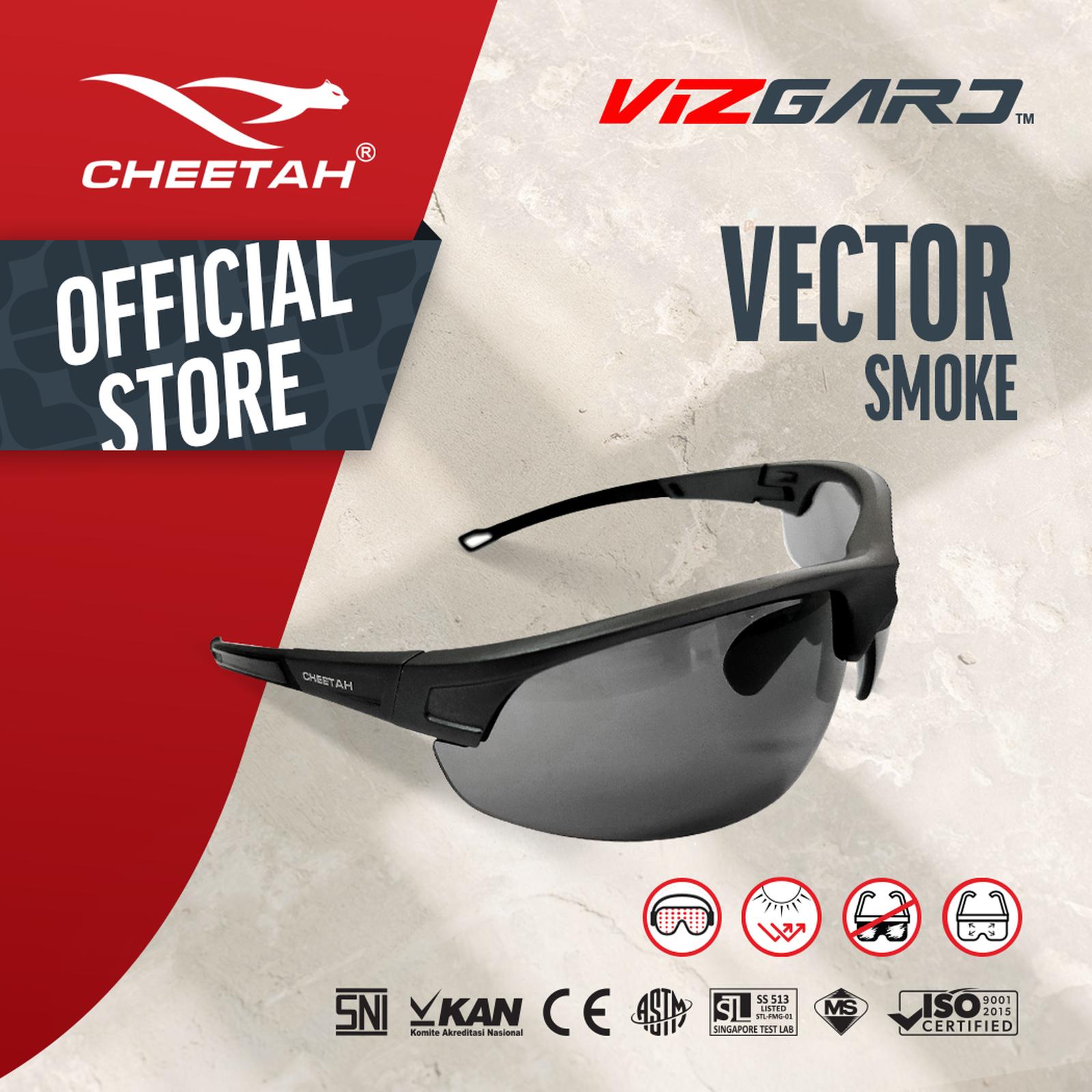 Kacamata Safety CHEETAH VIZGARD Vector Smoke