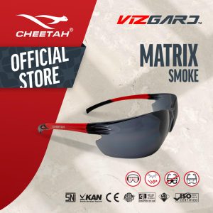 Kacamata Safety CHEETAH VIZGARD Matrix Smoke