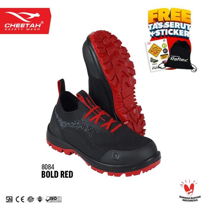 Sepatu Safety CHEETAH Reflex 8084 Bold Red