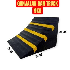 RUBBER WHEEL CHOCK KARET GANJALAN BAN 9 kg