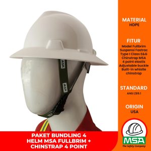 Helm Safety MSA New Full brim Fastrack