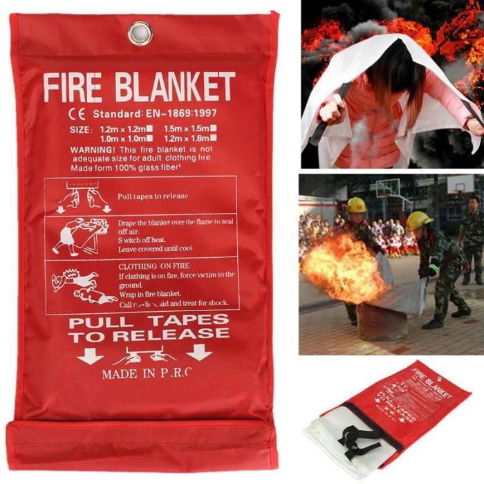 Fire Blanket Kain Selimut Tahan Api Fiberglass Flame Cover